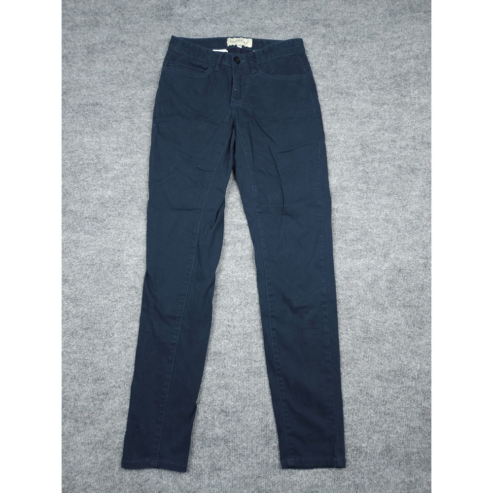 Dapper Boi Chino Pants Men's 28 (FITS 27 x 30) Blue Cotton Blend Stretch Slim
